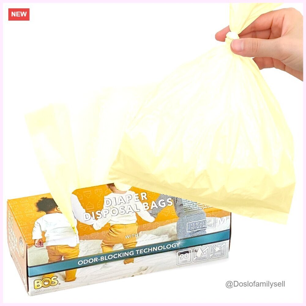 Medium Disposable Bags, 90 Count, Plastic, For Diaper Waste